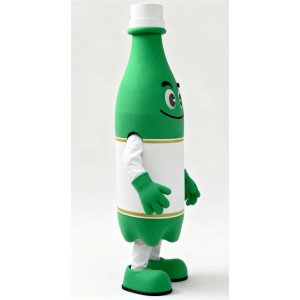 Green Coke Bottle Cartoon Mascot Costume