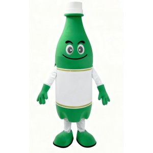 Green Coke Bottle Cartoon Mascot Costume