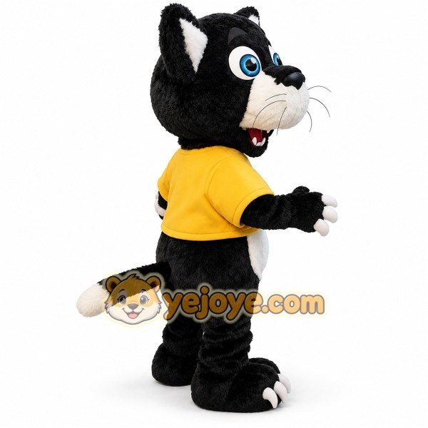 Black Cat Cartoon Mascot Costume