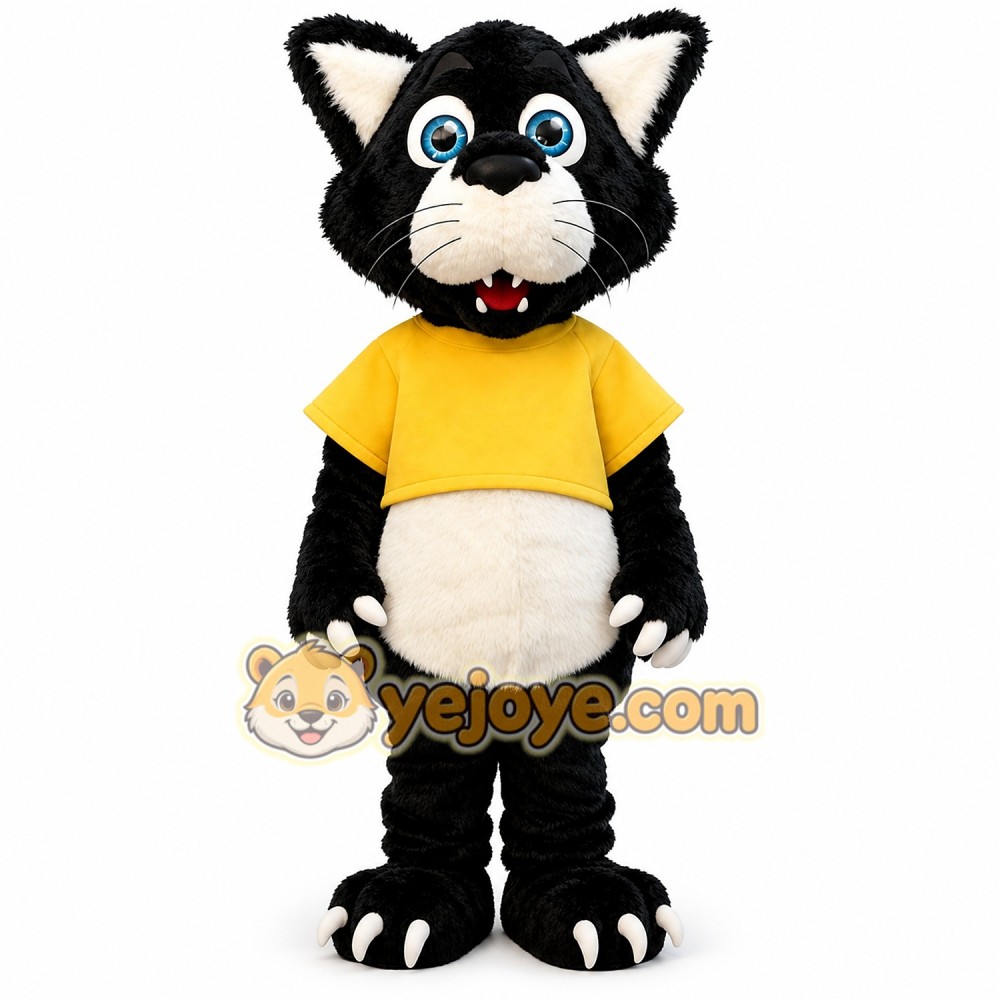 Black Cat Cartoon Mascot Costume Black Cat Cartoon Mascot Costume