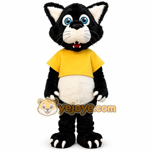 Black Cat Cartoon Mascot Costume