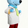 Blue Little Bear Doctor Mascot Costume