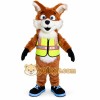 Traffic police fox mascot costume