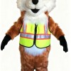 Traffic police fox mascot costume