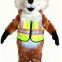 Traffic police fox mascot costume