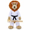 Adorable Karate Lion Cartoon Mascot Costume Adorable Karate Lion Cartoon Mascot Costume