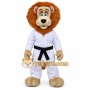 Adorable Karate Lion Cartoon Mascot Costume