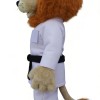 Adorable Karate Lion Cartoon Mascot Costume