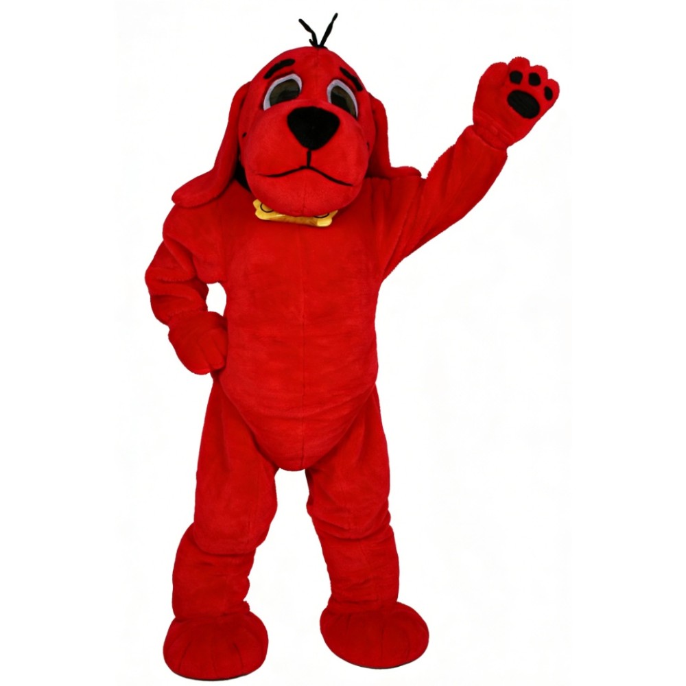 Adorable Red Dog Cartoon Mascot Costume