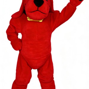 Adorable Red Dog Cartoon Mascot Costume