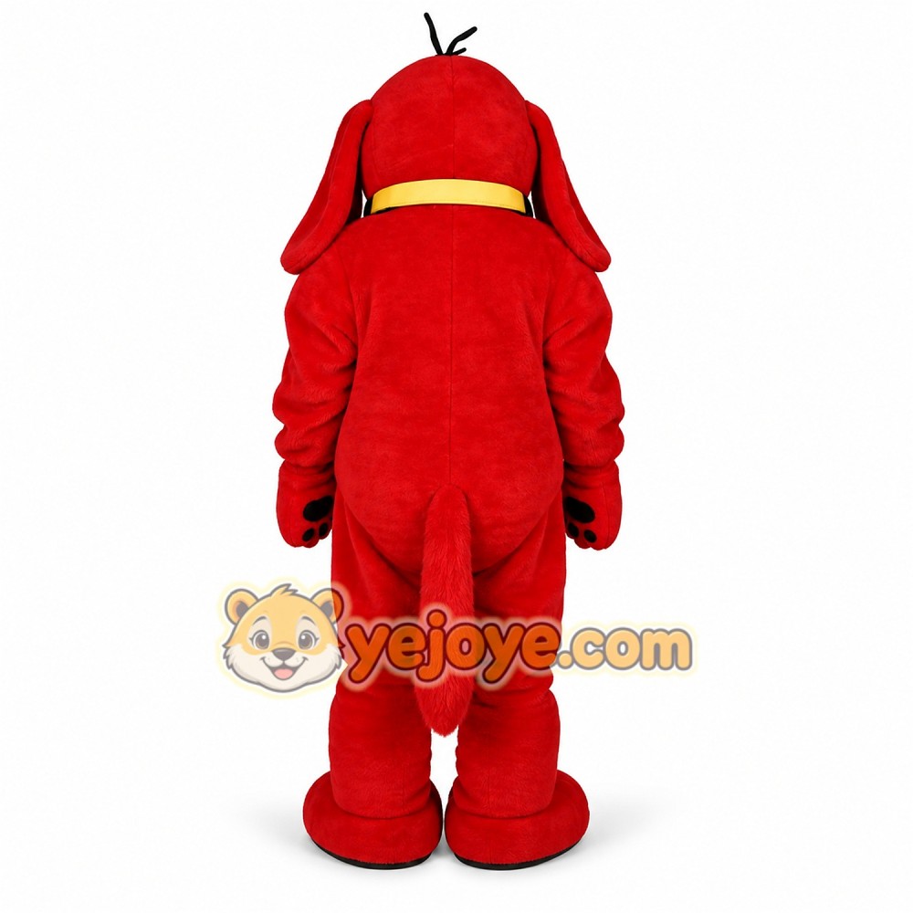 Adorable Red Dog Cartoon Mascot Costume Adorable Red Dog Cartoon Mascot Costume