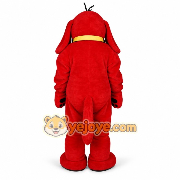 Adorable Red Dog Cartoon Mascot Costume