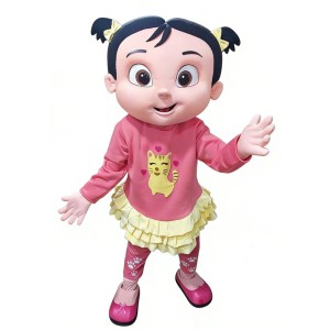 Adorable Girl Cartoon Mascot Costume