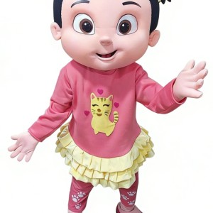 Adorable Girl Cartoon Mascot Costume