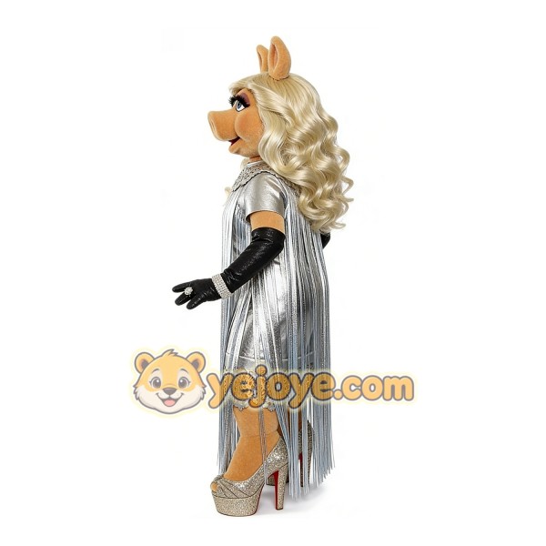 Adorable Princess Piggy Cartoon Mascot Costume Adorable Princess Piggy Cartoon Mascot Costume