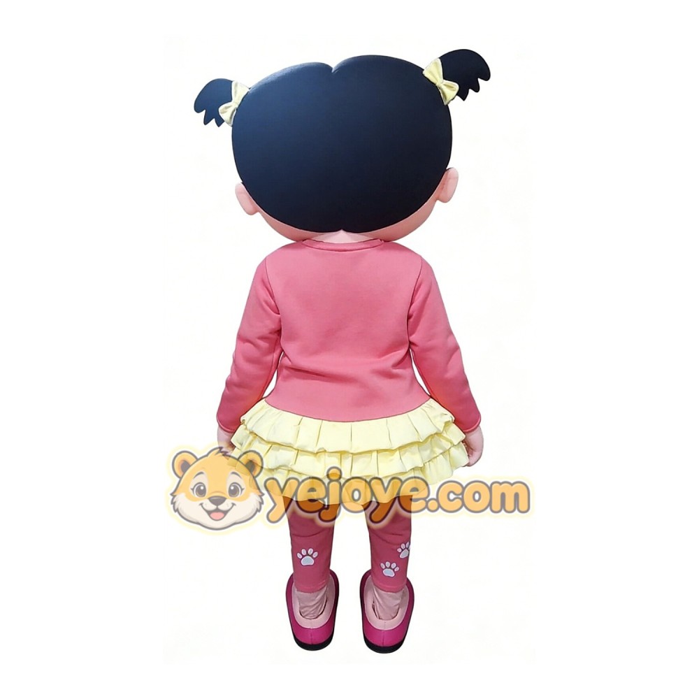 Adorable Girl Cartoon Mascot Costume