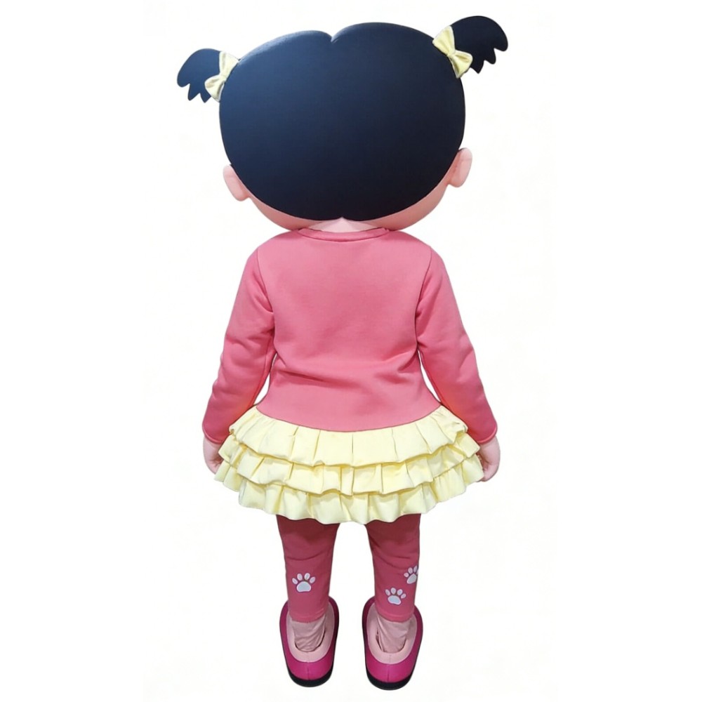 Adorable Girl Cartoon Mascot Costume