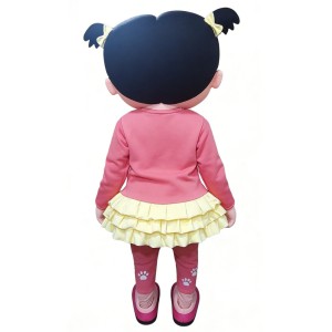 Adorable Girl Cartoon Mascot Costume