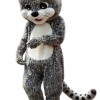 Gray Leopard Mascot costume