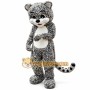 Gray Leopard Mascot costume