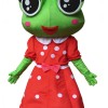 Adorable Frog Princess Cartoon Mascot Costume