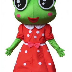 Adorable Frog Princess Cartoon Mascot Costume