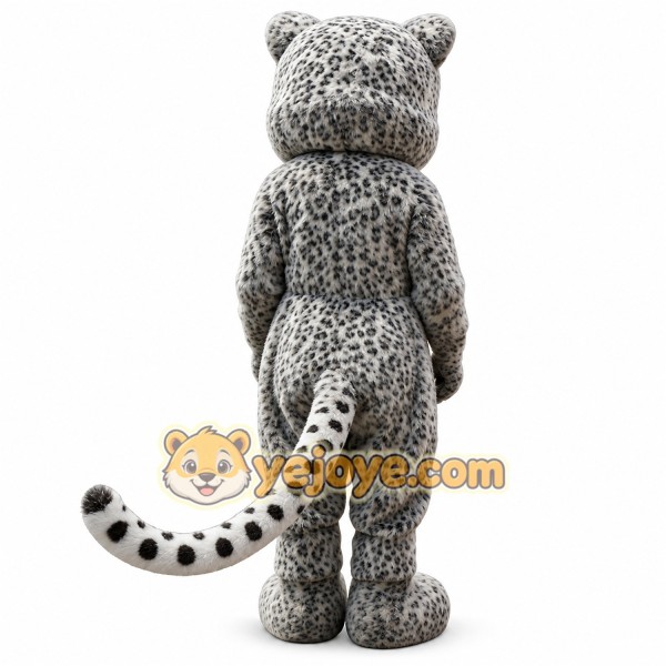 Gray Leopard Mascot costume