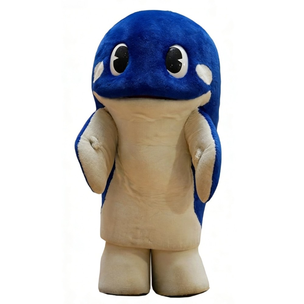 Blue And White Whale Mascot Costume