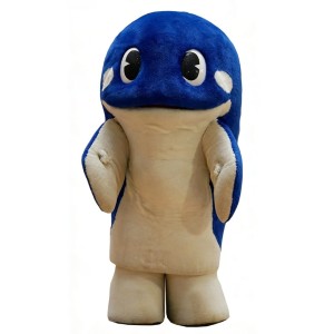 Blue And White Whale Mascot Costume