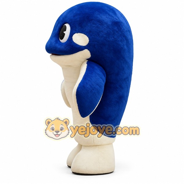 Blue And White Whale Mascot Costume