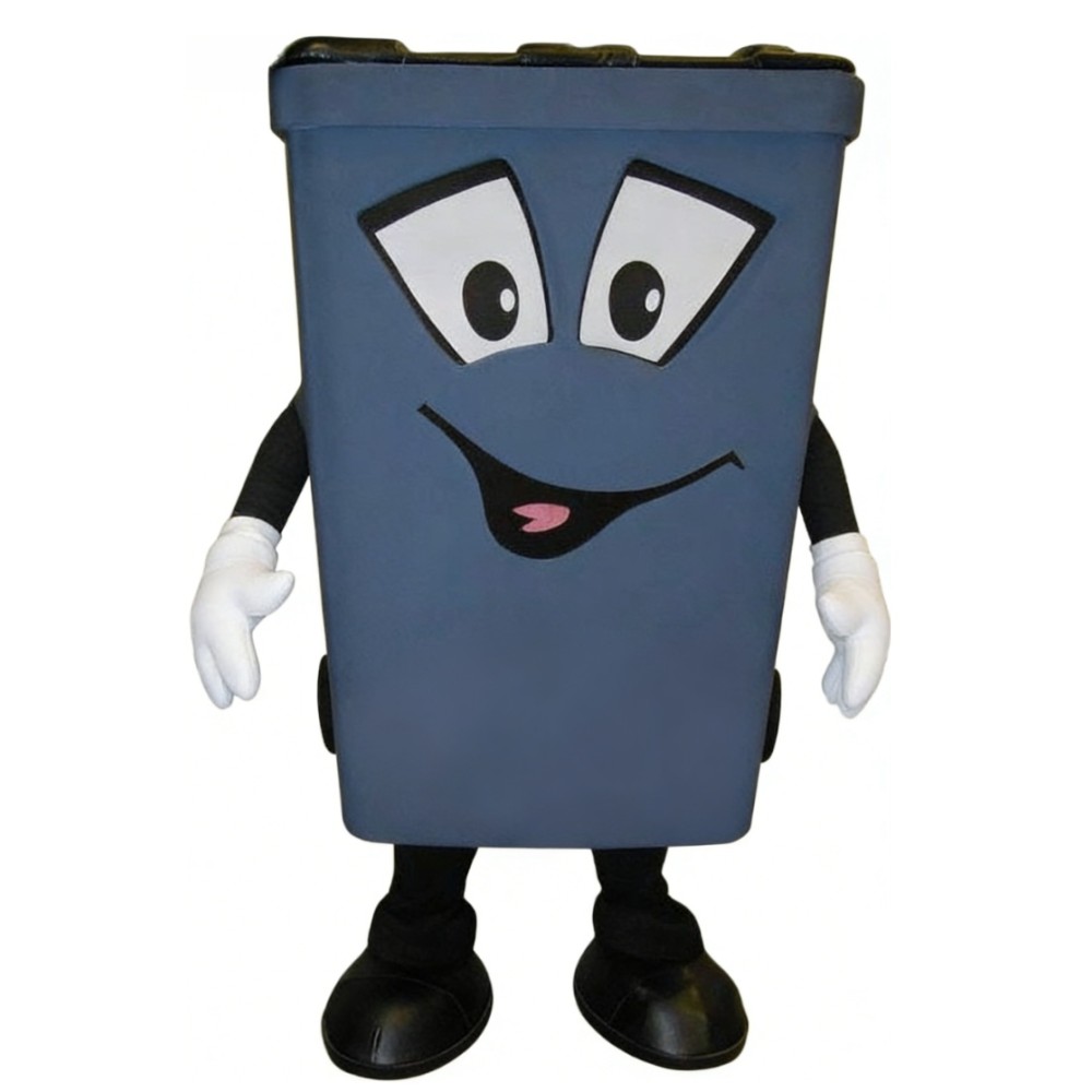 Adorable Trash Can Cartoon Mascot Costume