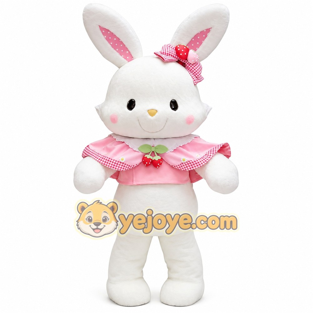 Pink Wearing Bunny Mascot Costume Pink Wearing Bunny Mascot Costume