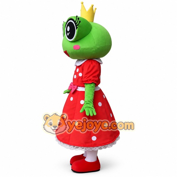 Adorable Frog Princess Cartoon Mascot Costume Adorable Frog Princess Cartoon Mascot Costume