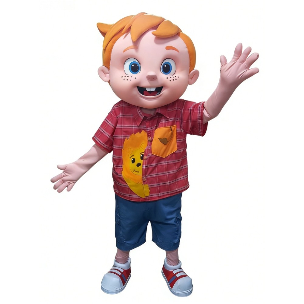 Adorable Boy Cartoon Mascot Costume