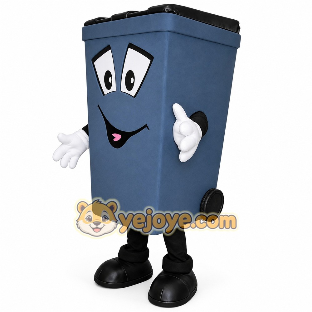 Adorable Trash Can Cartoon Mascot Costume Adorable Trash Can Cartoon Mascot Costume