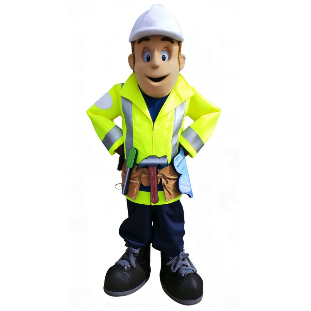 Adorable Miner Cartoon Mascot Costume