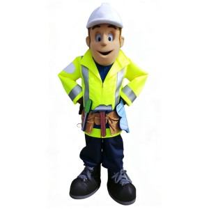 Adorable Miner Cartoon Mascot Costume