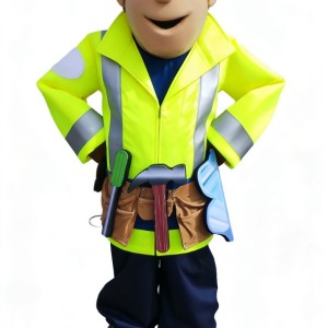 Adorable Miner Cartoon Mascot Costume