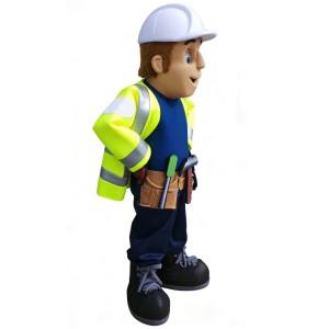 Adorable Miner Cartoon Mascot Costume