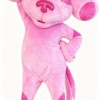 Pink puppy cartoon dog mascot costume