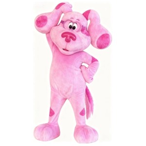 Pink puppy cartoon dog mascot costume