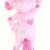 Pink puppy cartoon dog mascot costume
