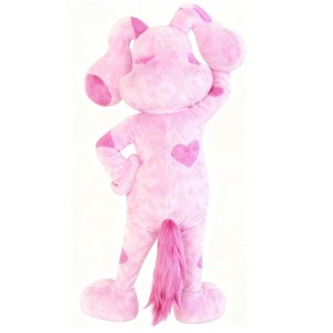 Pink puppy cartoon dog mascot costume