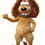 Brown cartoon lion mascot costume