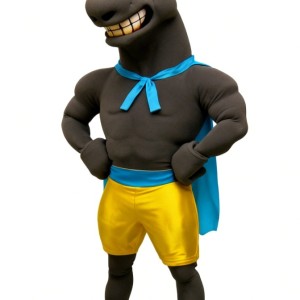 Black Brave Rhinoceros Mascot Costume