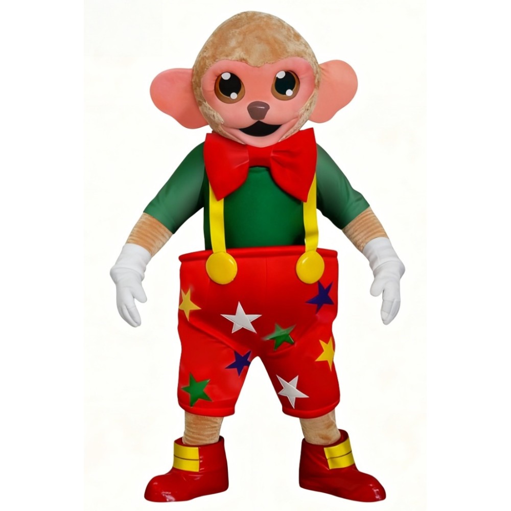 Red Circus monkey Mascot costume