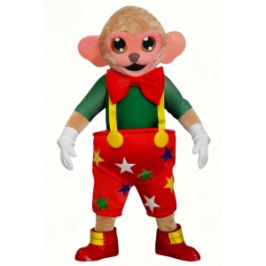 Red Circus monkey Mascot costume