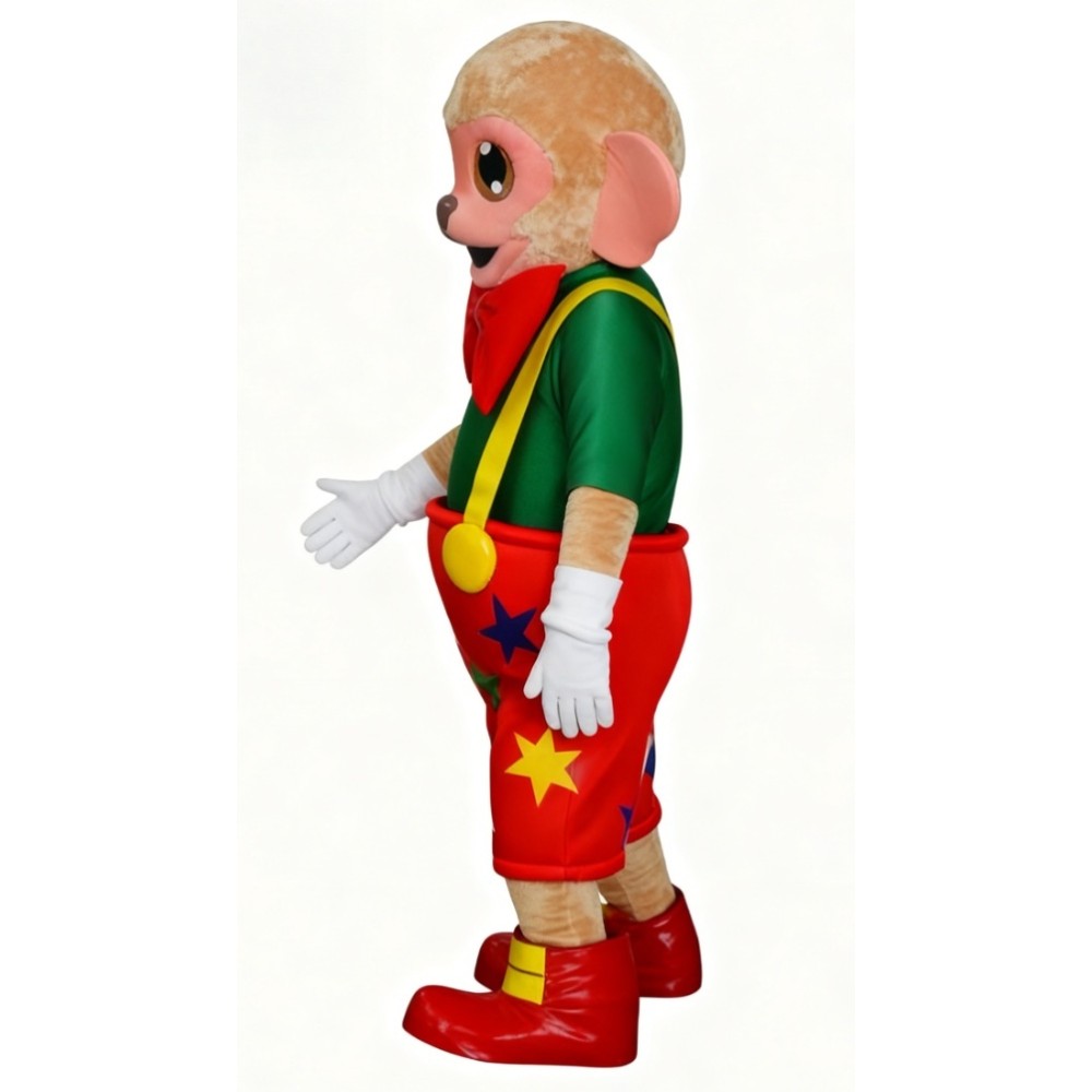 Red Circus monkey Mascot costume