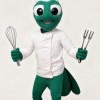 Green Ant Chef Cartoon Mascot Costume