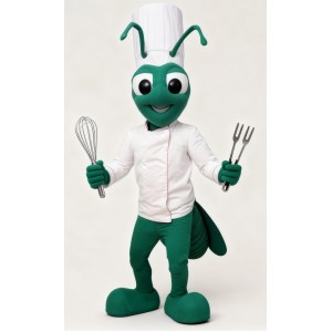 Green Ant Chef Cartoon Mascot Costume